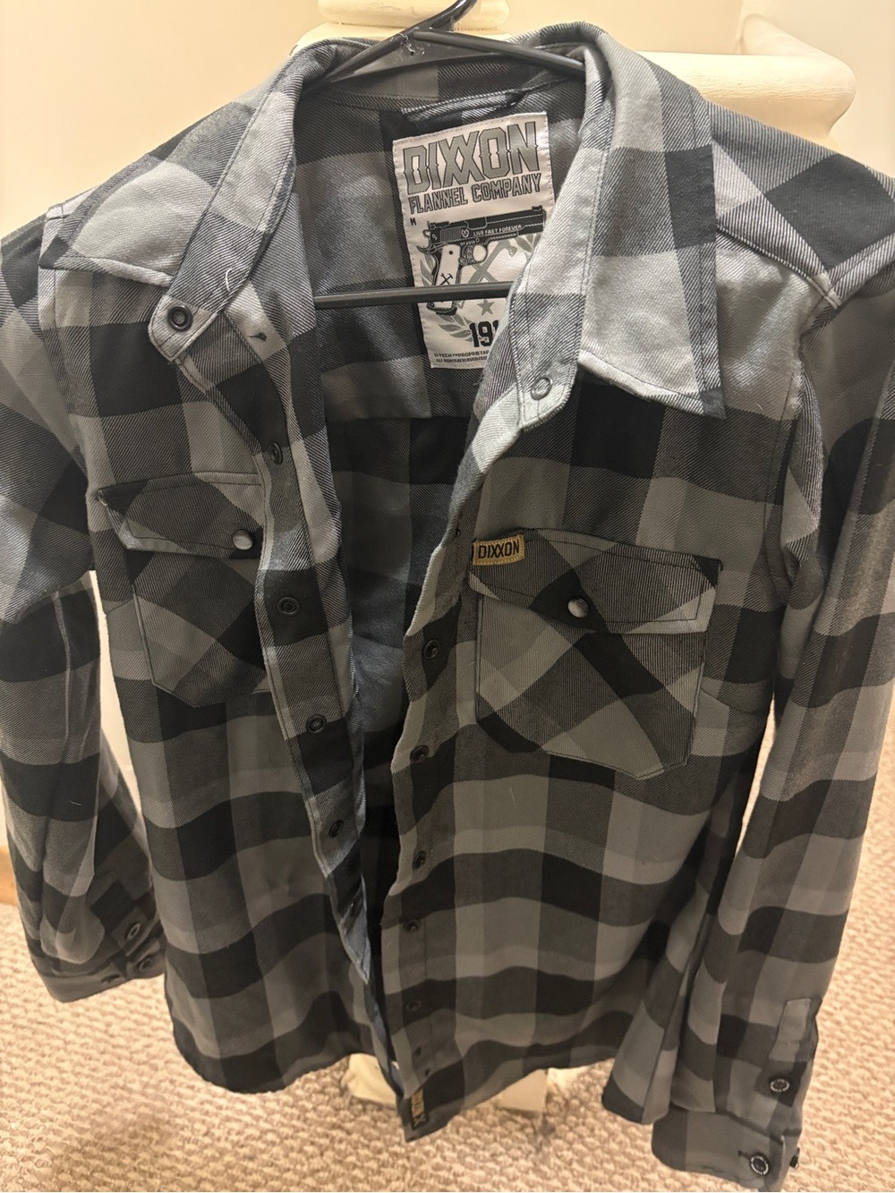 DIXXON Gray and Black Plaid Button-Down Shirt